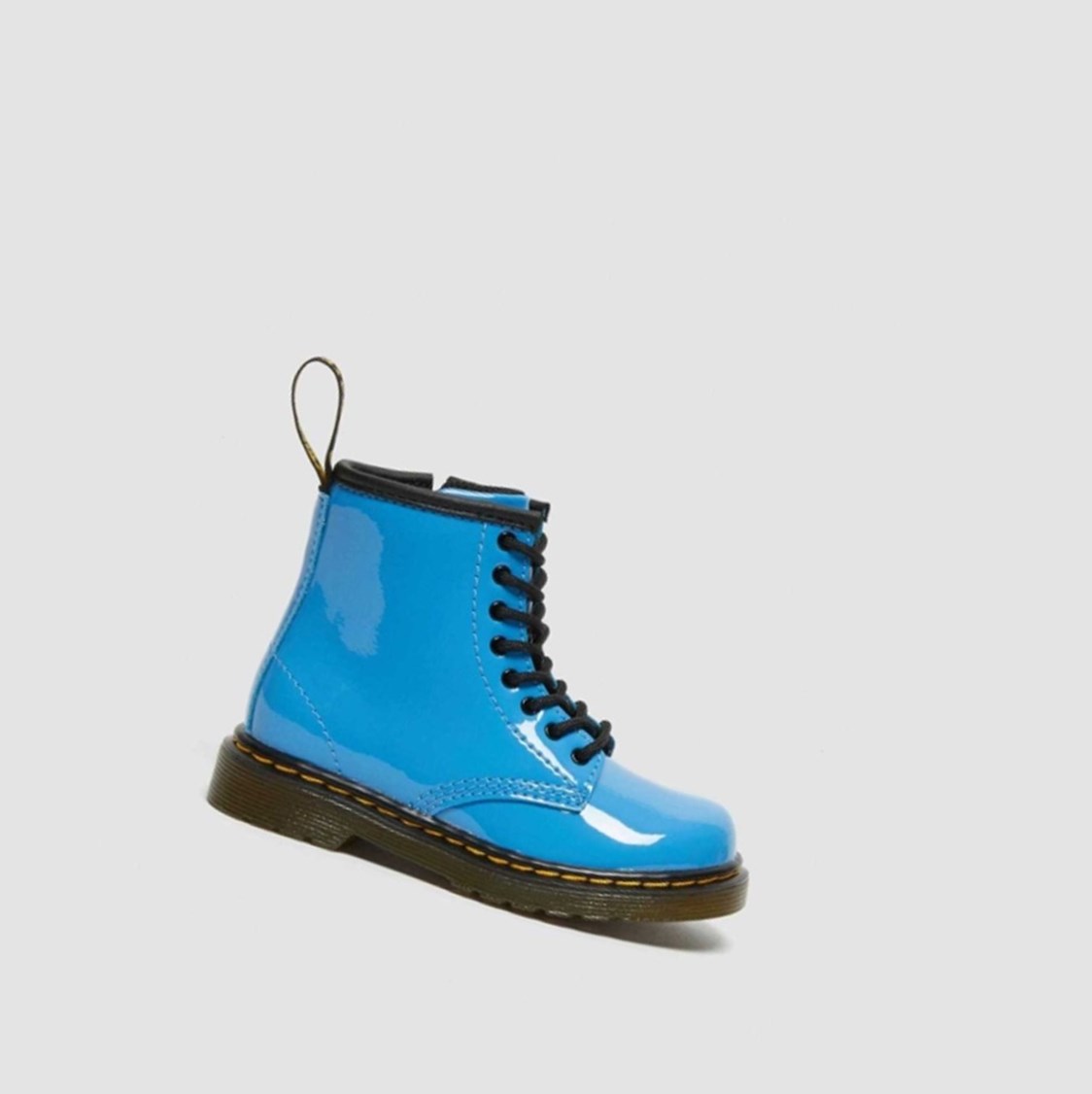 Dr Martens 1460 Lakkbőr Toddler Gyerek Fűzős Bakancs Kék | 168704LJB