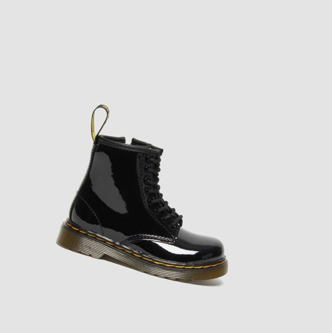 Dr Martens 1460 Lakkbőr Toddler Gyerek Fűzős Bakancs Fekete | 359867HOI