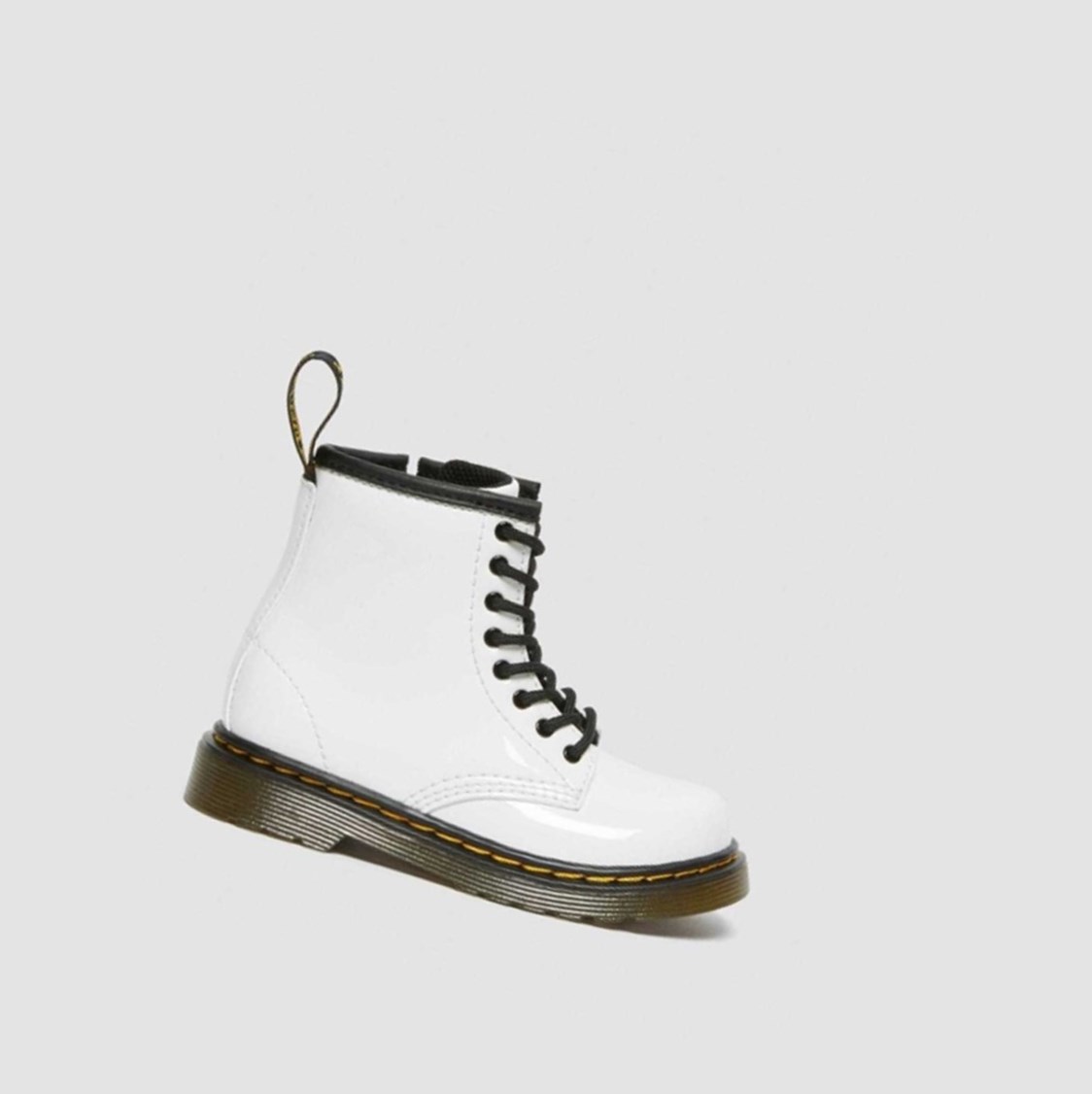 Dr Martens 1460 Lakkbőr Toddler Gyerek Fűzős Bakancs Barna | 703826XTR