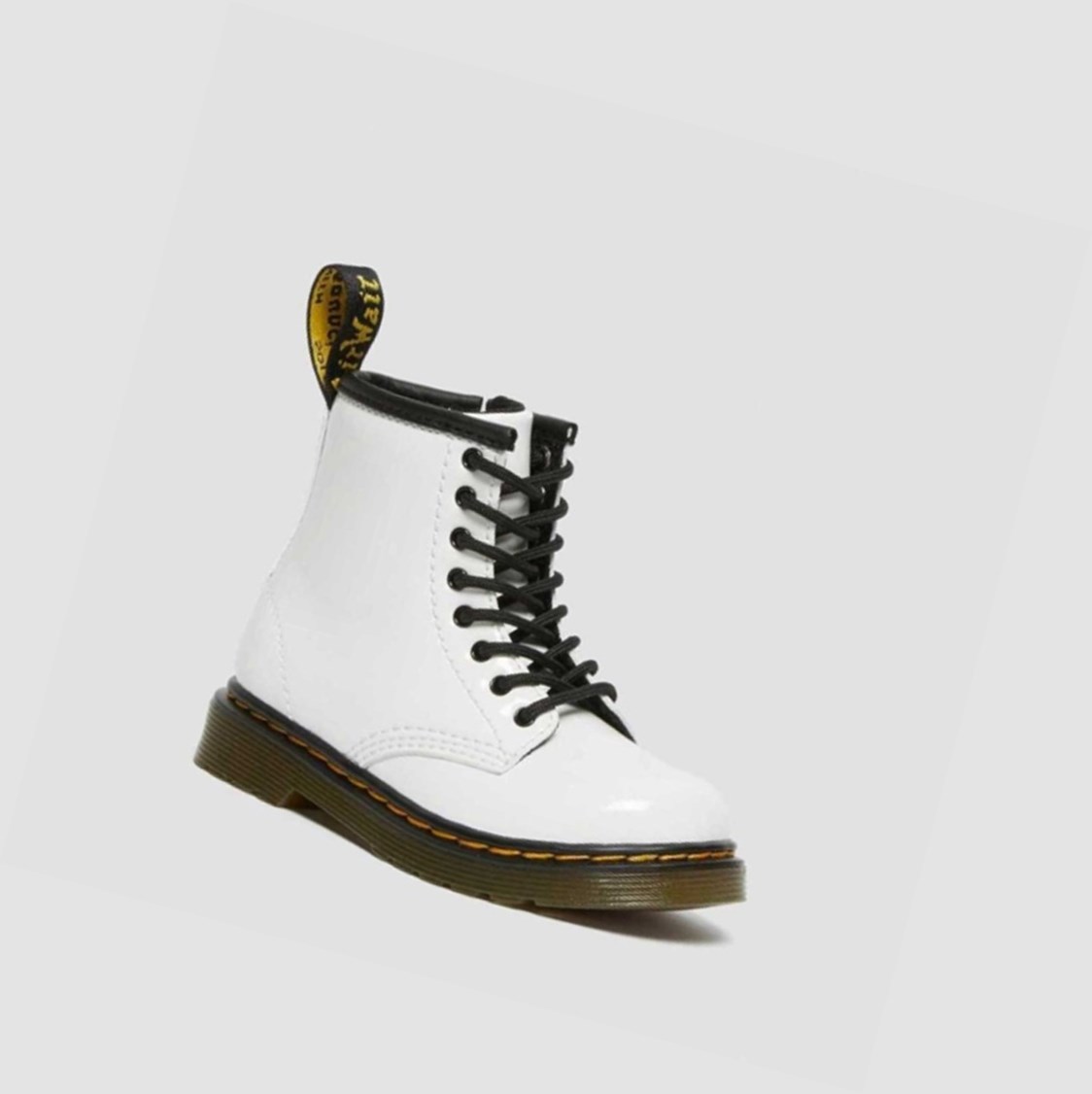 Dr Martens 1460 Lakkbőr Toddler Gyerek Fűzős Bakancs Barna | 703826XTR