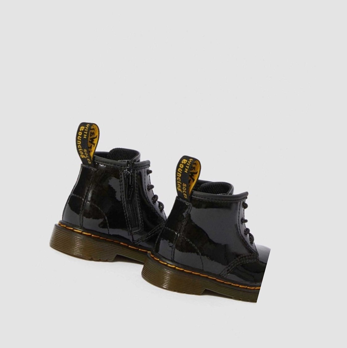 Dr Martens 1460 Lakkbőr Toddler Gyerek Fűzős Bakancs Fekete | 863752CUY