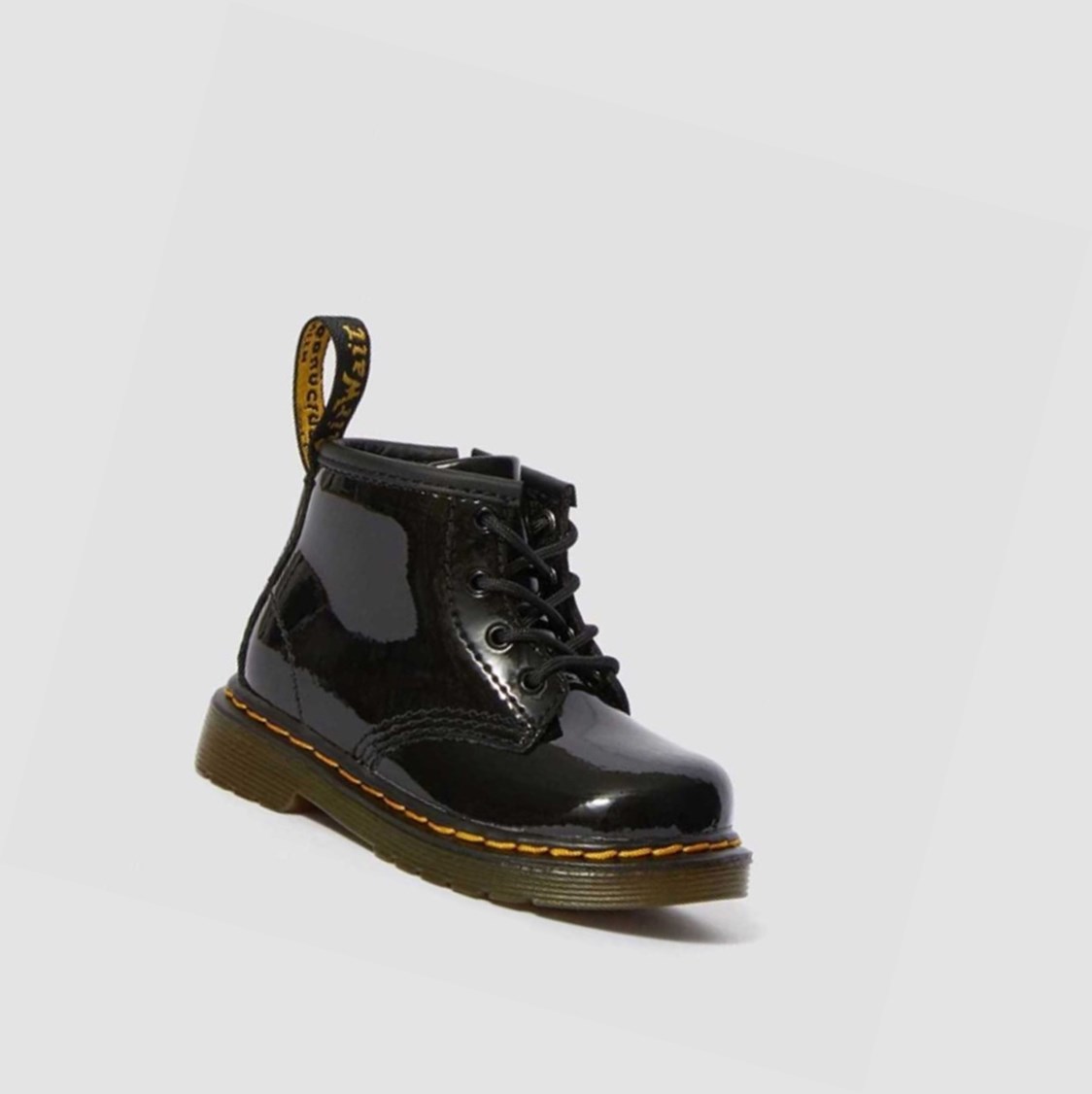 Dr Martens 1460 Lakkbőr Toddler Gyerek Fűzős Bakancs Fekete | 863752CUY