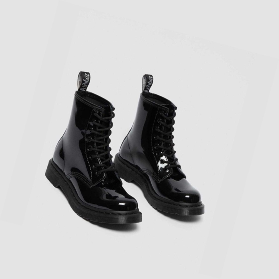 Dr Martens 1460 Mono Lakkbőr Női Fűzős Bakancs Fekete | 378169PXW