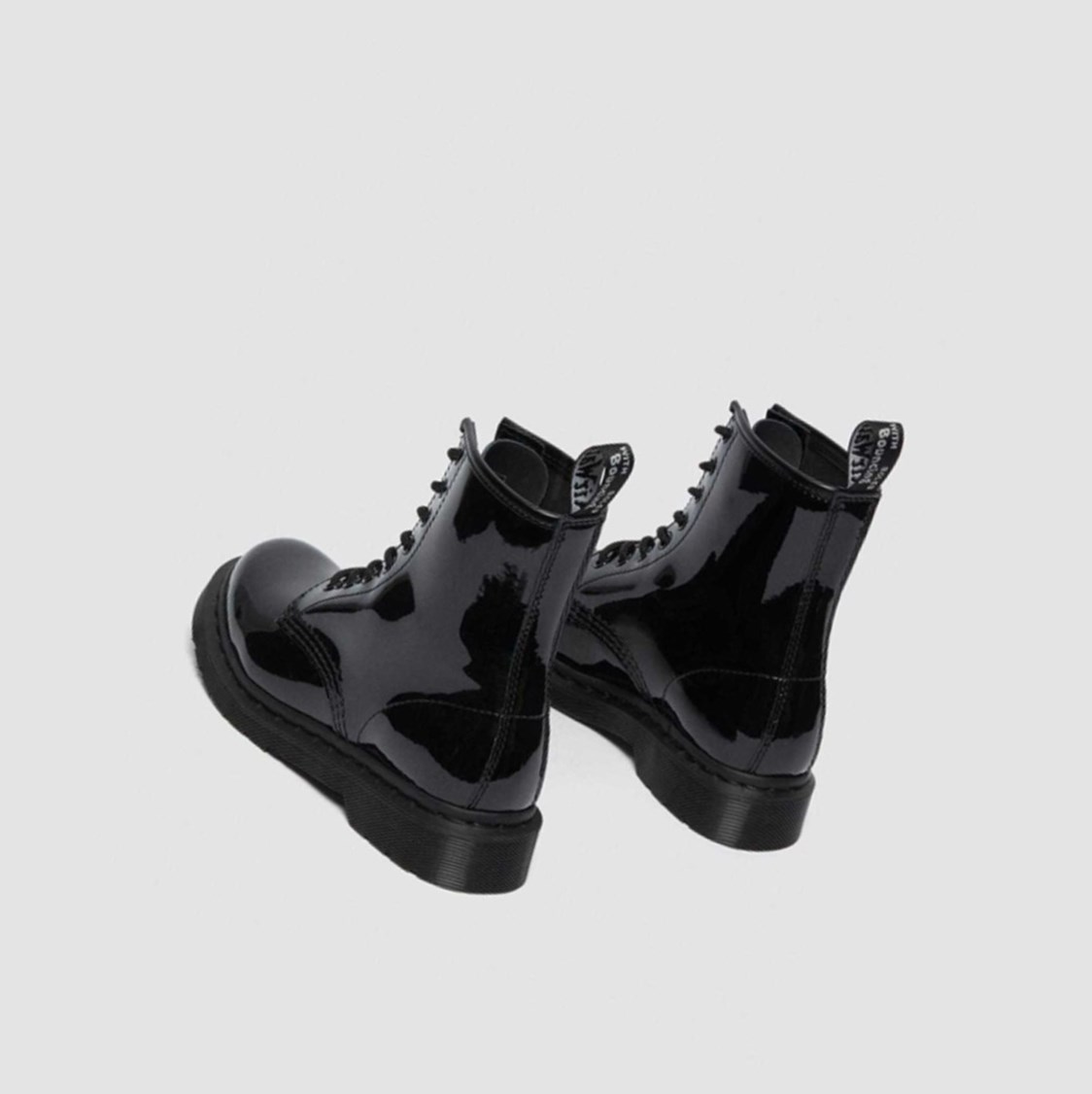 Dr Martens 1460 Mono Lakkbőr Női Fűzős Bakancs Fekete | 378169PXW