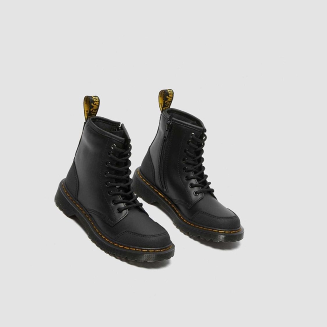 Dr Martens 1460 Overlay Junior Gyerek Bakancs Fekete | 790614LPV