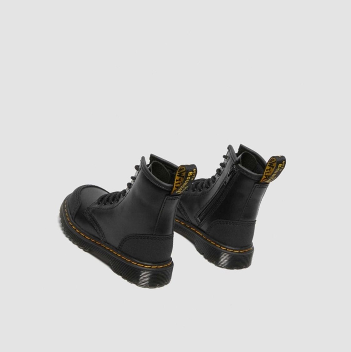 Dr Martens 1460 Overlay Toddler Gyerek Bakancs Fekete | 257601WRK