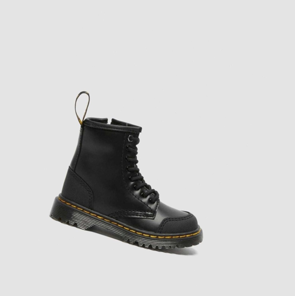 Dr Martens 1460 Overlay Toddler Gyerek Bakancs Fekete | 257601WRK