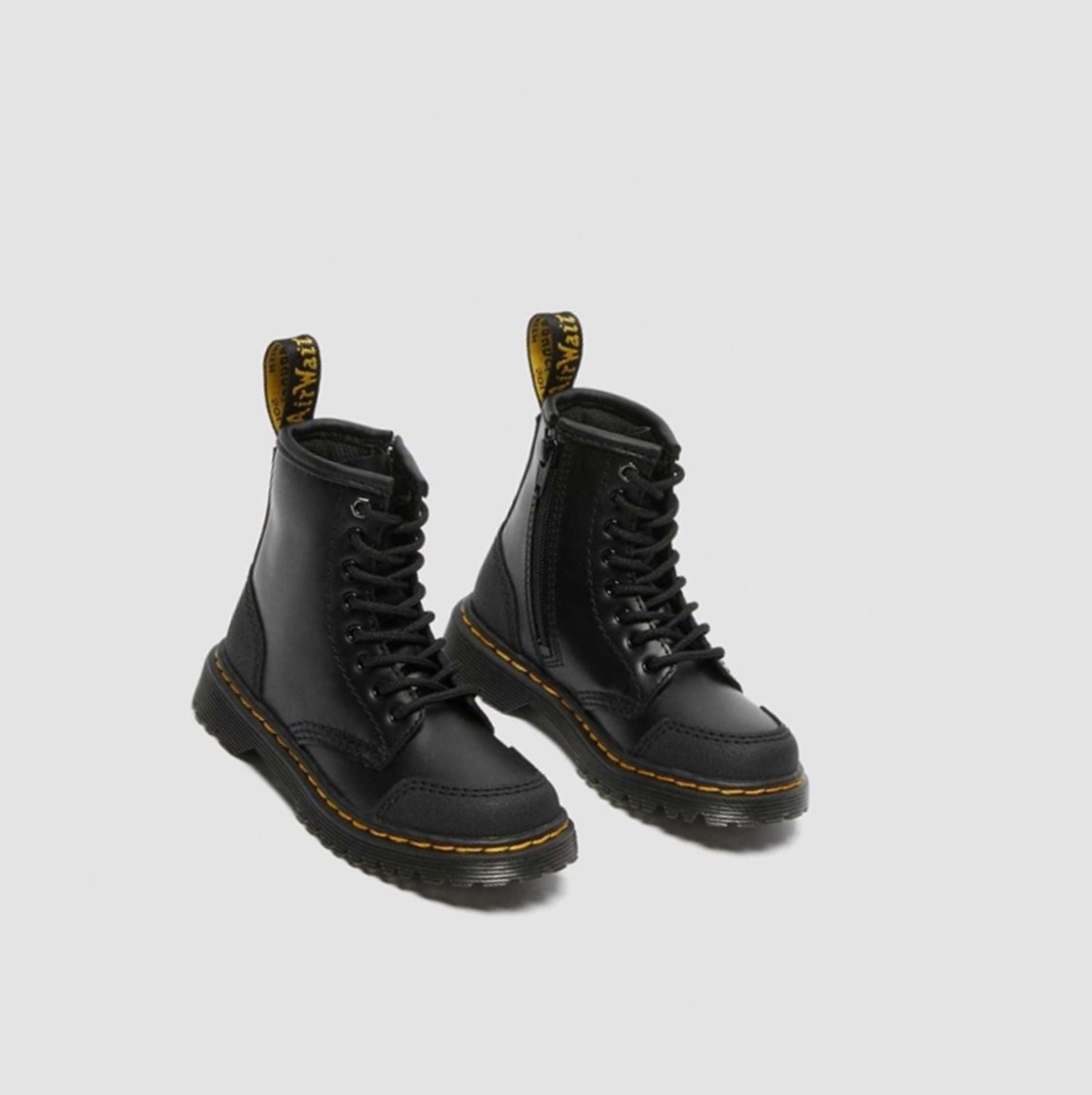 Dr Martens 1460 Overlay Toddler Gyerek Bakancs Fekete | 257601WRK