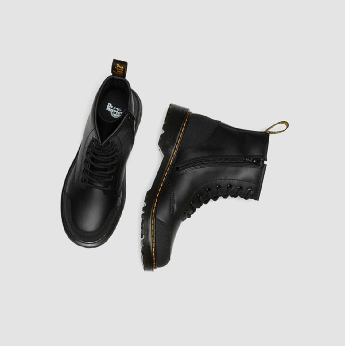 Dr Martens 1460 Overlay Youth Gyerek Bakancs Fekete | 987645SAE