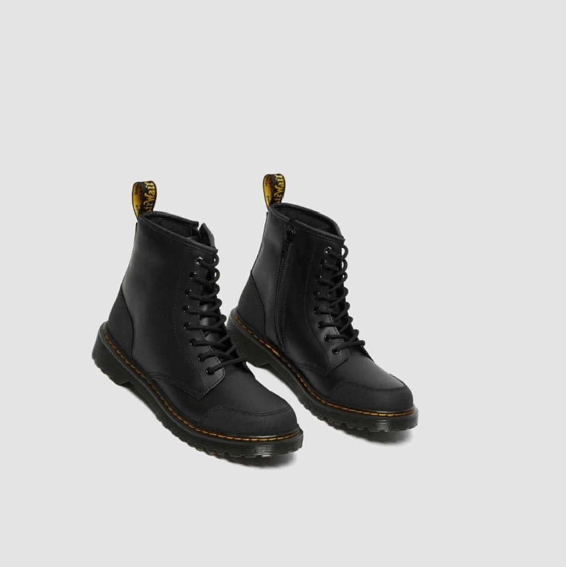 Dr Martens 1460 Overlay Youth Gyerek Bakancs Fekete | 987645SAE