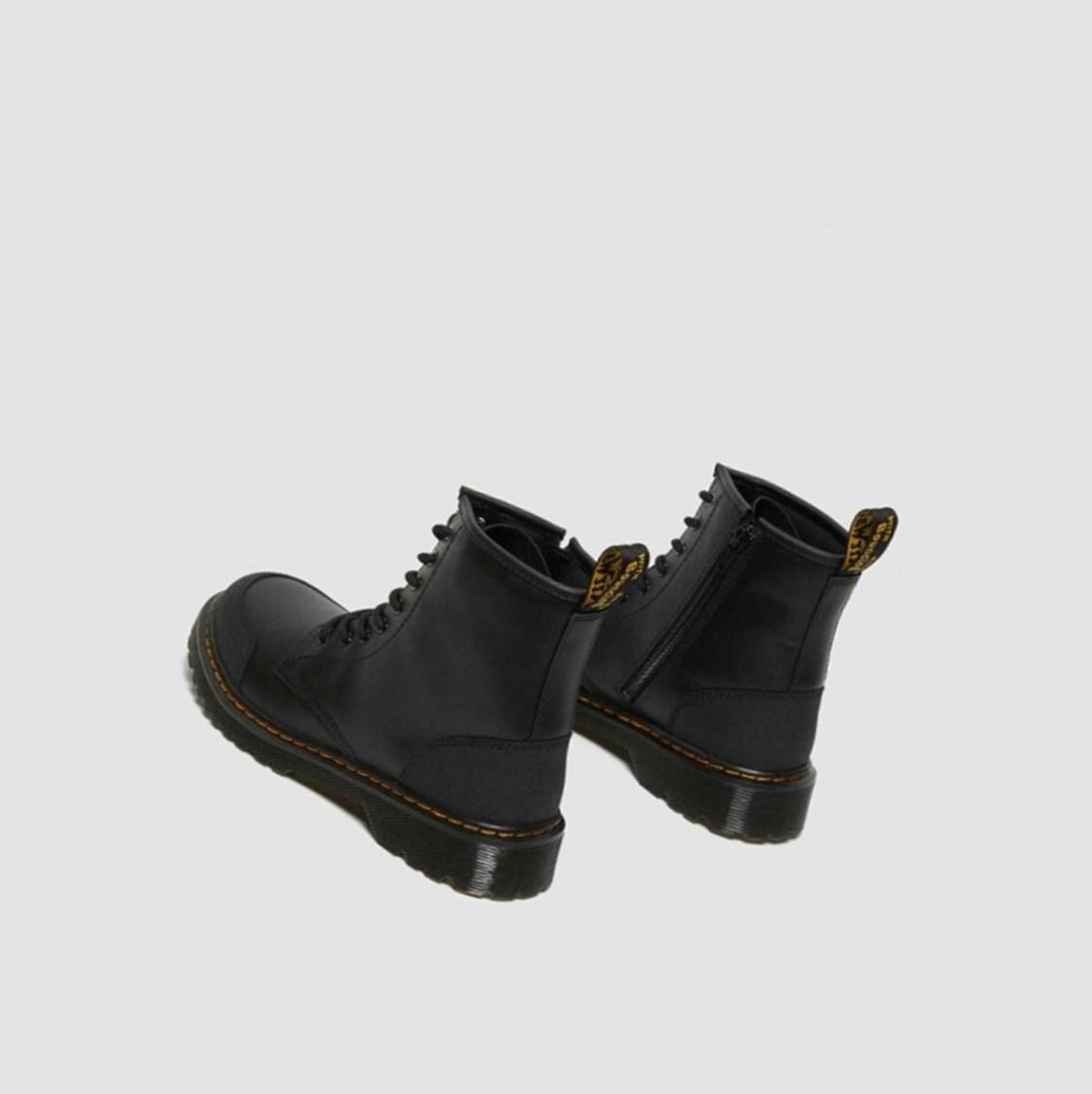 Dr Martens 1460 Overlay Youth Gyerek Bakancs Fekete | 987645SAE