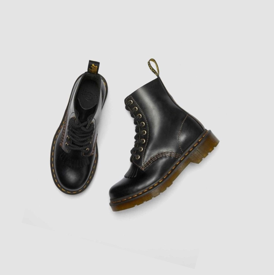 Dr Martens 1460 Pascal Abruzzo Női Bakancs Fekete | 475023HUX