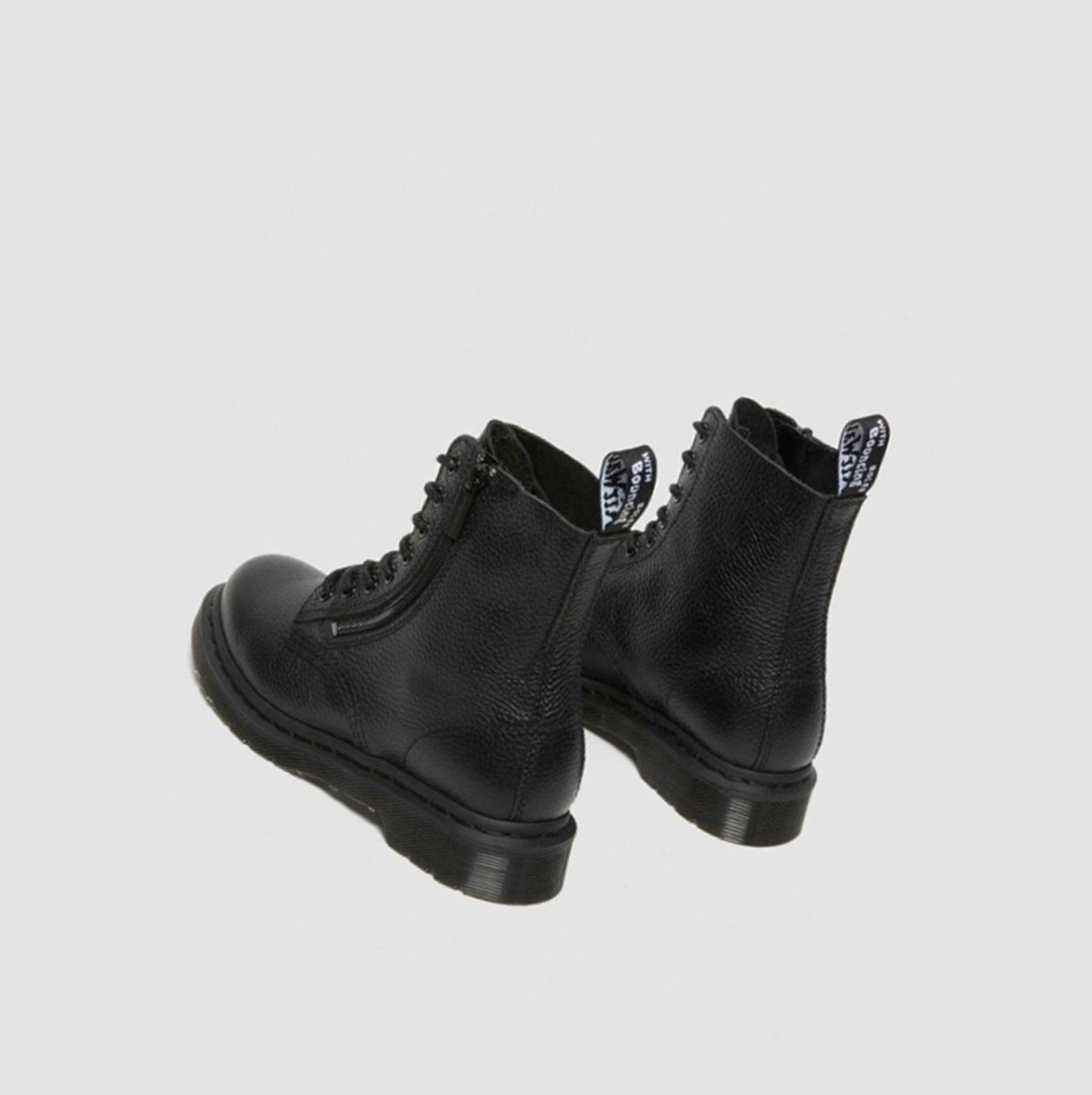 Dr Martens 1460 Pascal Cipzáros Női Fűzős Bakancs Fekete | 140283ZIG