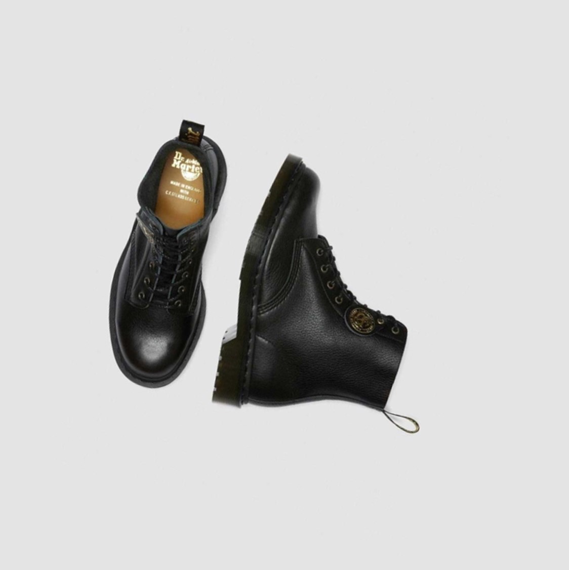 Dr Martens 1460 Pascal Full Grain Férfi Fűzős Bakancs Fekete | 017624RDE