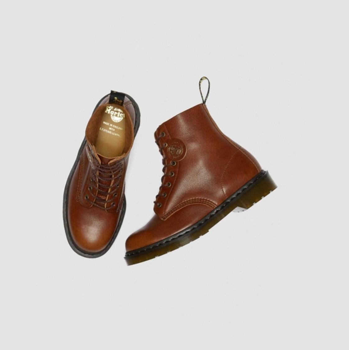 Dr Martens 1460 Pascal Full Grain Férfi Fűzős Bakancs Barna | 102735AZL