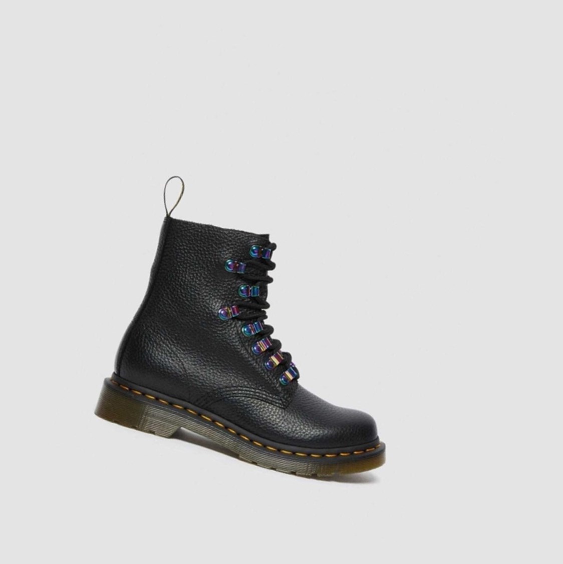 Dr Martens 1460 Pascal Iridescent Hardware Női Fűzős Bakancs Fekete | 872530AMW