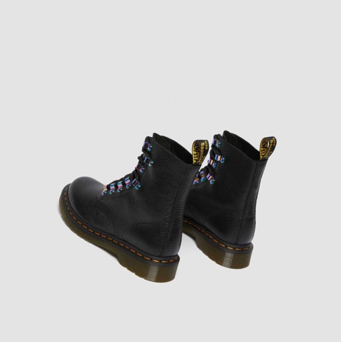 Dr Martens 1460 Pascal Iridescent Hardware Női Fűzős Bakancs Fekete | 872530AMW