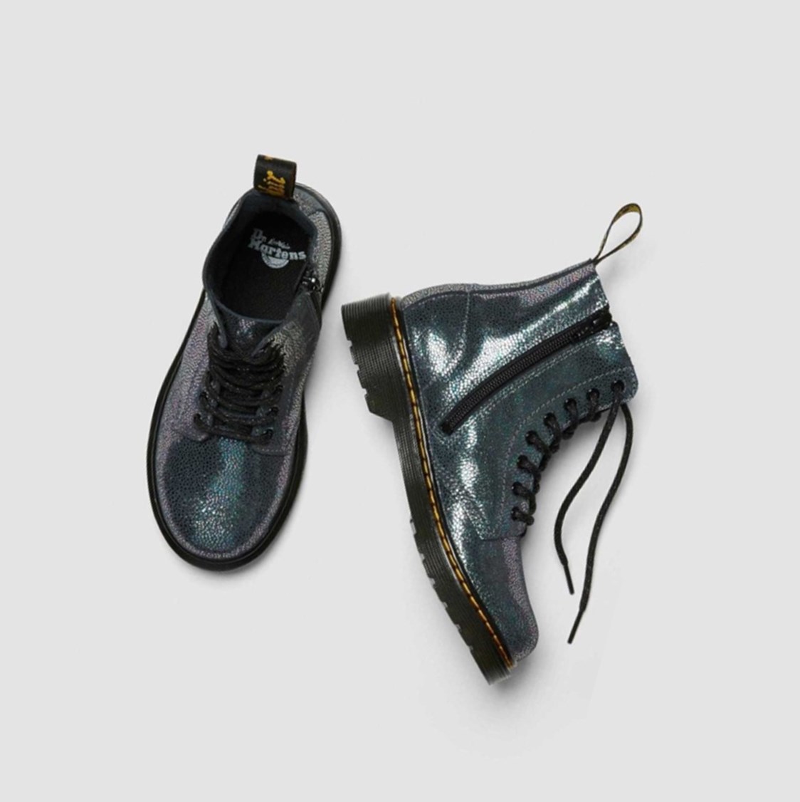 Dr Martens 1460 Pascal Iridescent Junior Gyerek Fűzős Bakancs Metal | 203458EXB