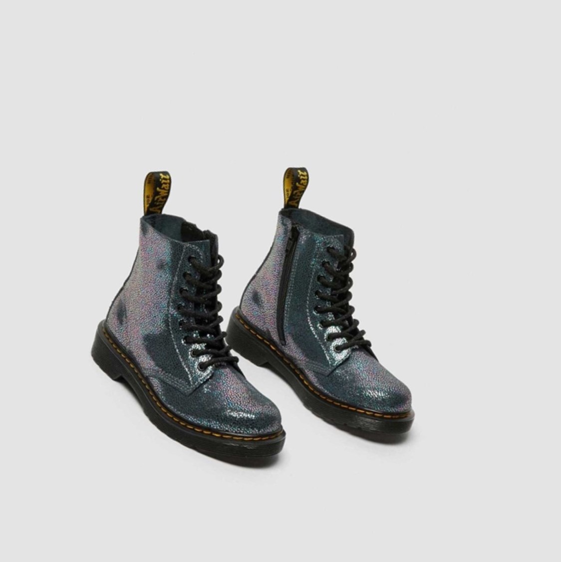 Dr Martens 1460 Pascal Iridescent Junior Gyerek Fűzős Bakancs Metal | 203458EXB