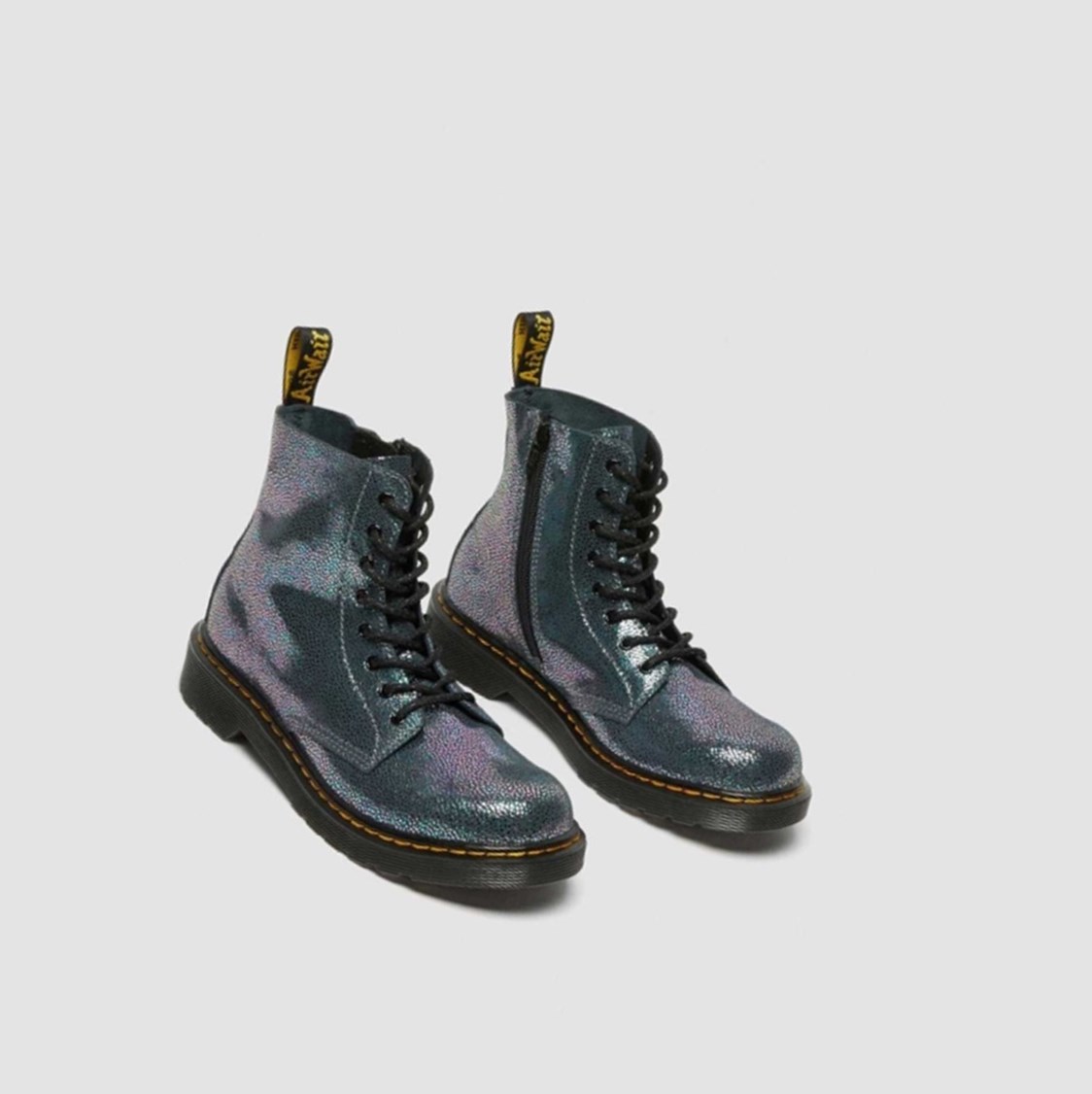 Dr Martens 1460 Pascal Iridescent Youth Gyerek Fűzős Bakancs Metal | 451782NQX