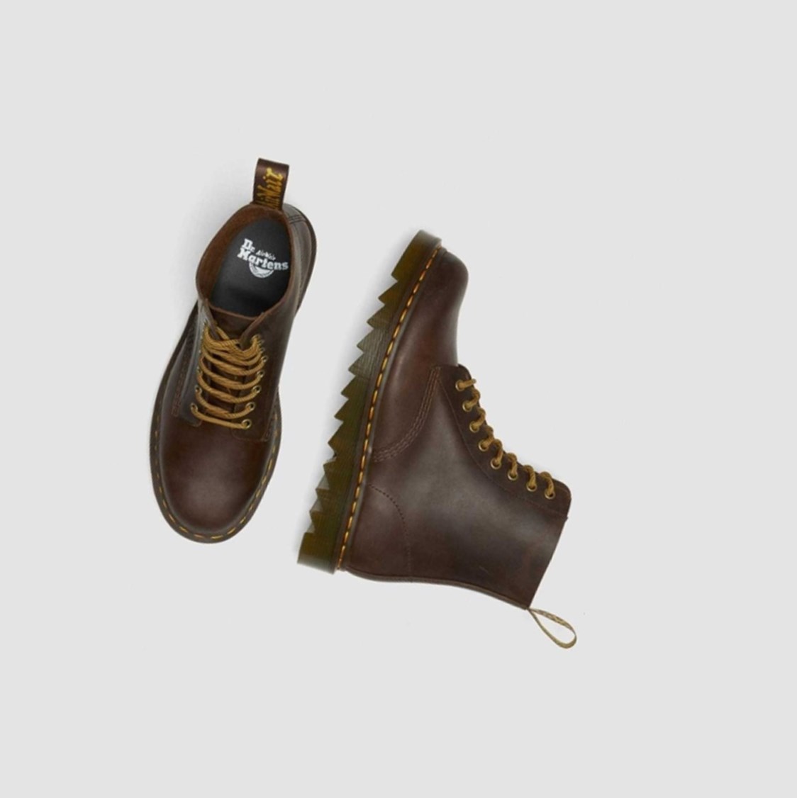 Dr Martens 1460 Pascal Ziggy Férfi Bakancs Barna | 859624RNV