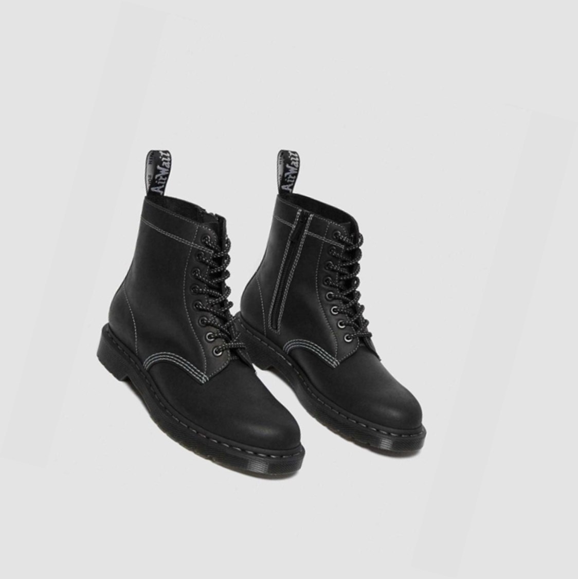 Dr Martens 1460 Pascal Zip Férfi Fűzős Bakancs Fekete | 902615VUW