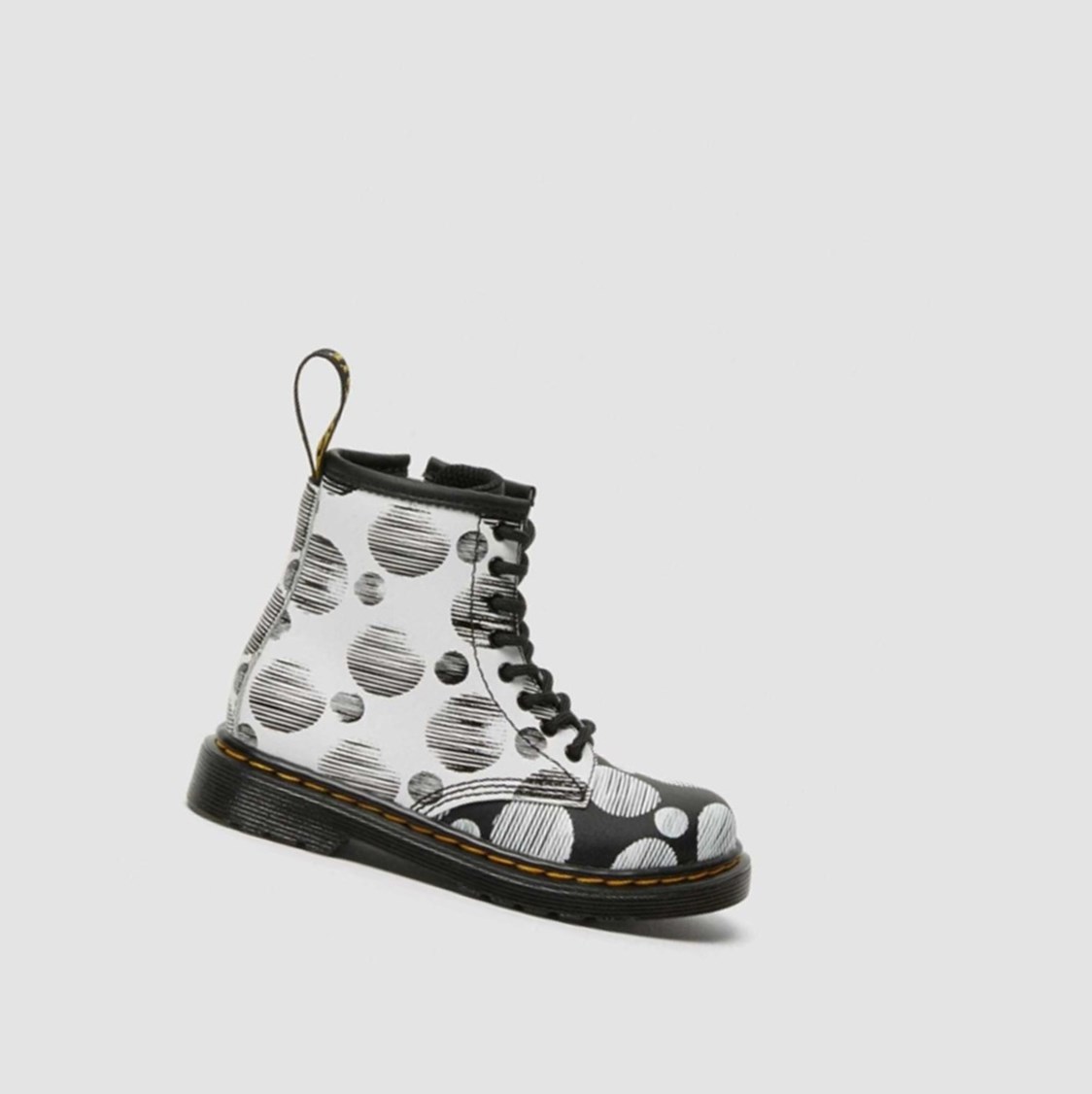 Dr Martens 1460 Polka Dot Toddler Gyerek Fűzős Bakancs Fekete | 968523OMR