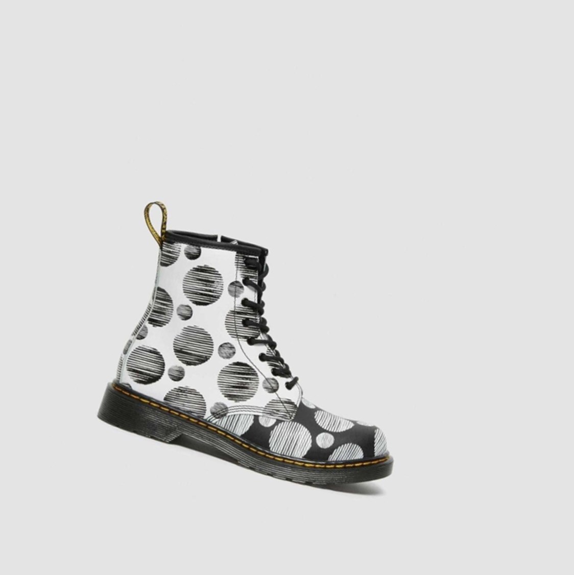 Dr Martens 1460 Polka Dot Youth Gyerek Fűzős Bakancs Fekete | 603458NRV