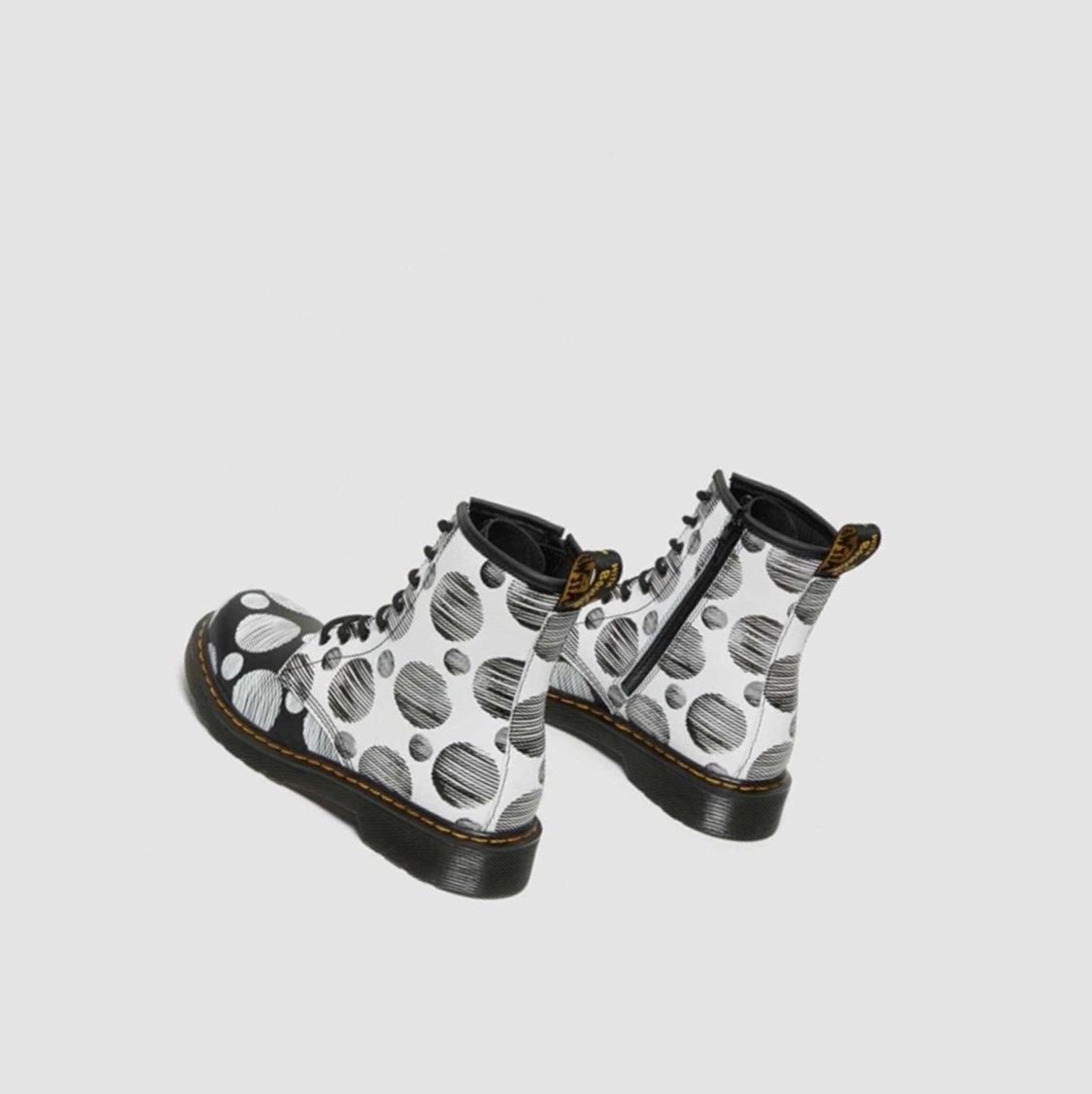 Dr Martens 1460 Polka Dot Youth Gyerek Fűzős Bakancs Fekete | 603458NRV