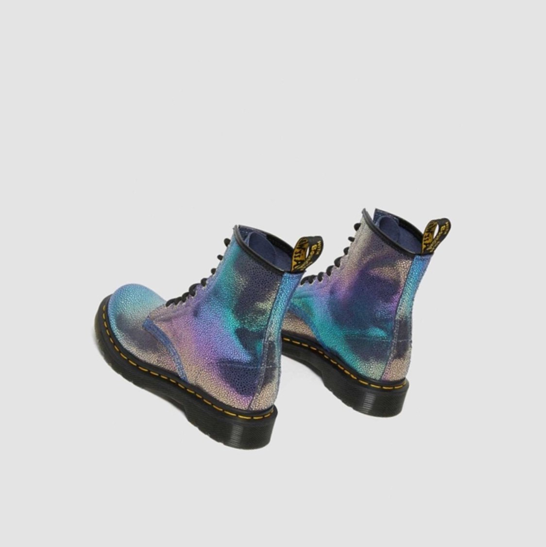 Dr Martens 1460 Rainbow Ray Velúr Női Fűzős Bakancs Lila Színes | 492637FRB