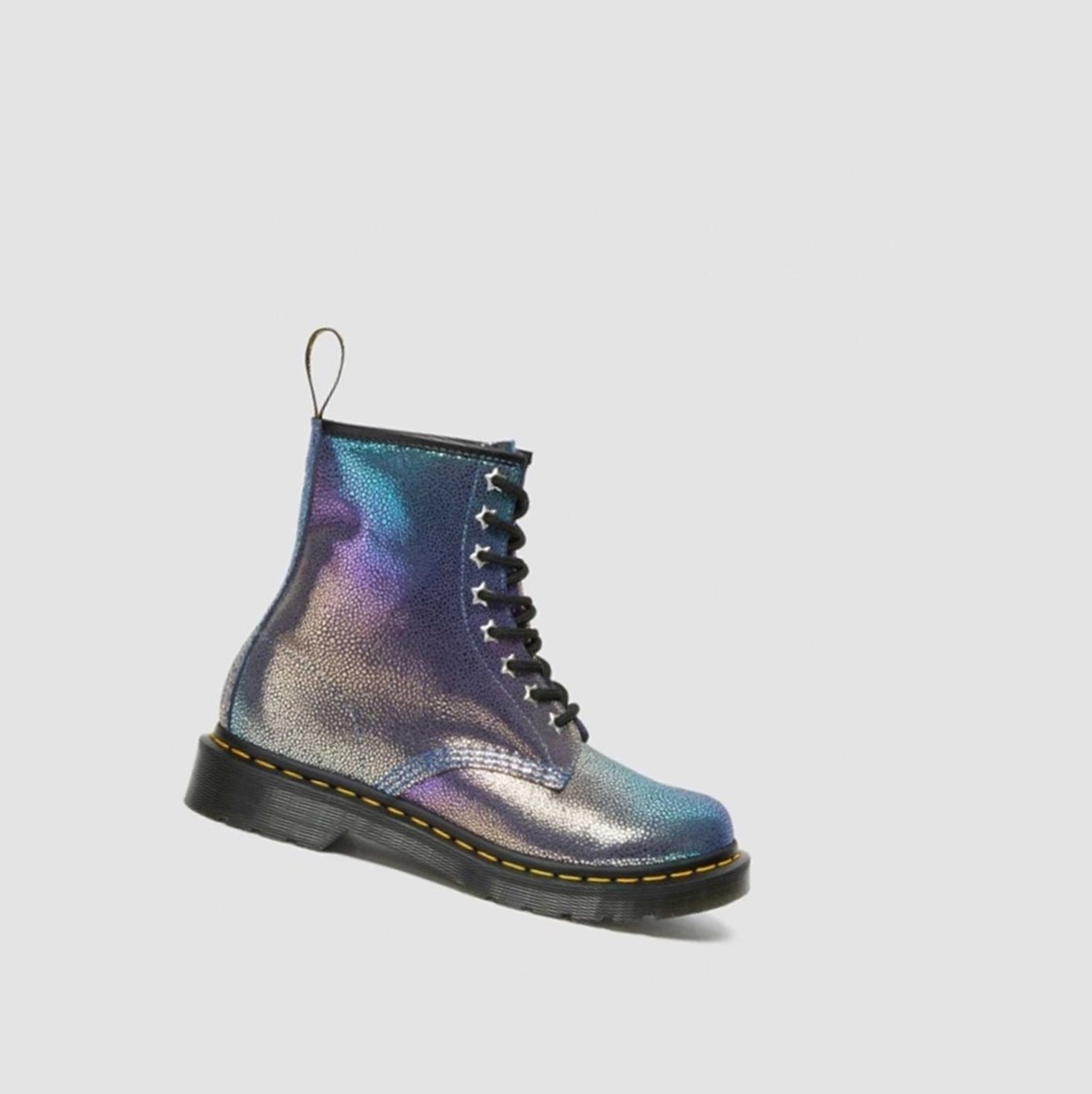 Dr Martens 1460 Rainbow Ray Velúr Női Fűzős Bakancs Lila Színes | 492637FRB