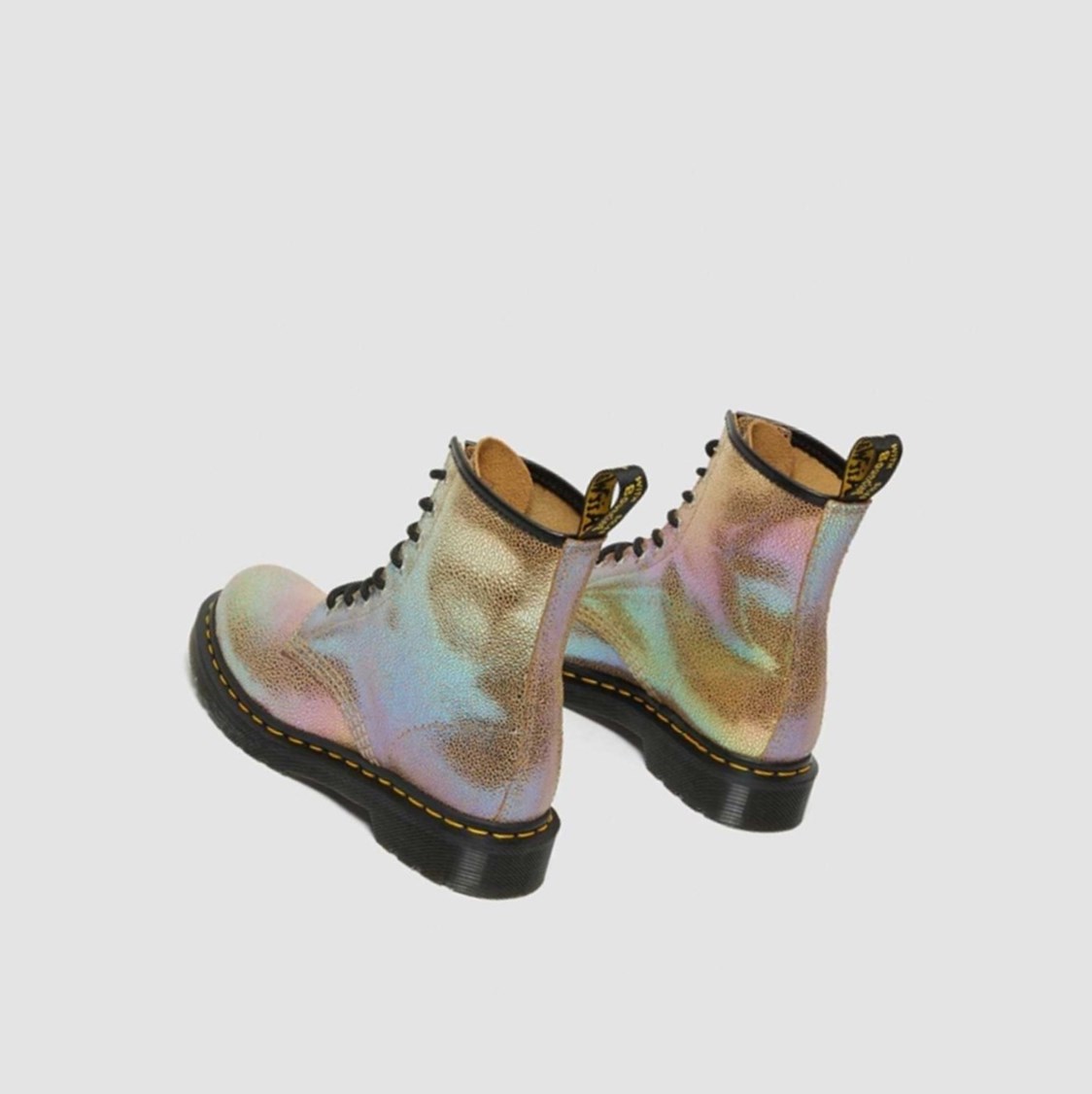 Dr Martens 1460 Rainbow Ray Velúr Női Fűzős Bakancs Barna Színes | 586490ATE