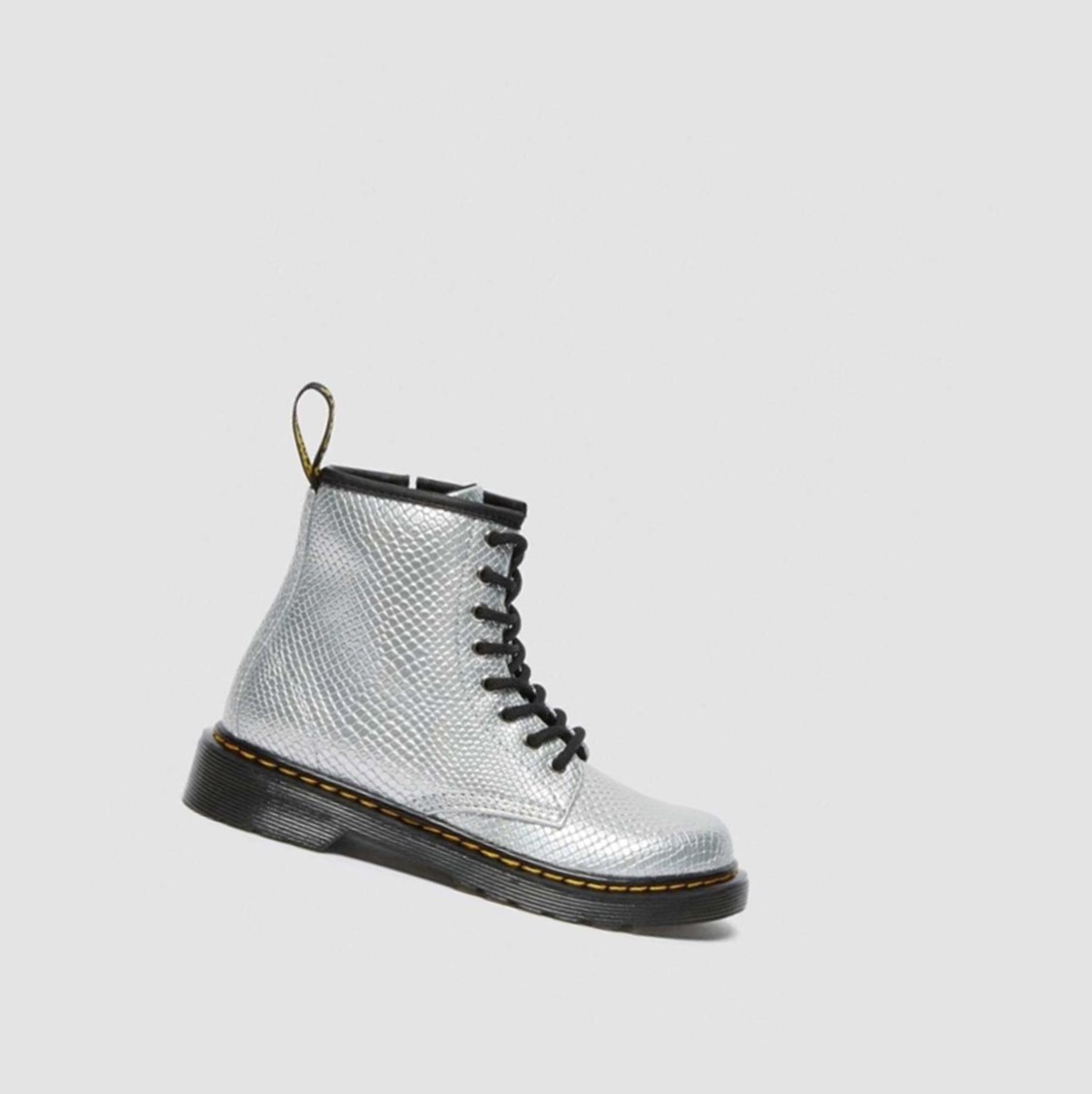 Dr Martens 1460 Reptile Emboss Junior Gyerek Fűzős Bakancs Titán | 158064OBK