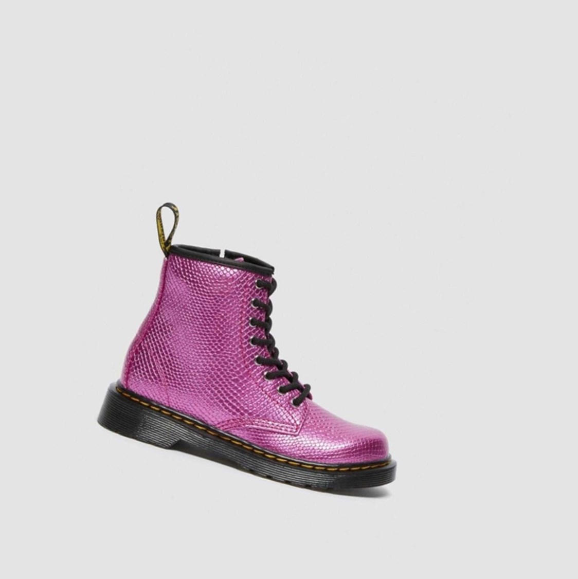 Dr Martens 1460 Reptile Emboss Junior Gyerek Fűzős Bakancs Rózsaszín | 670284VBR