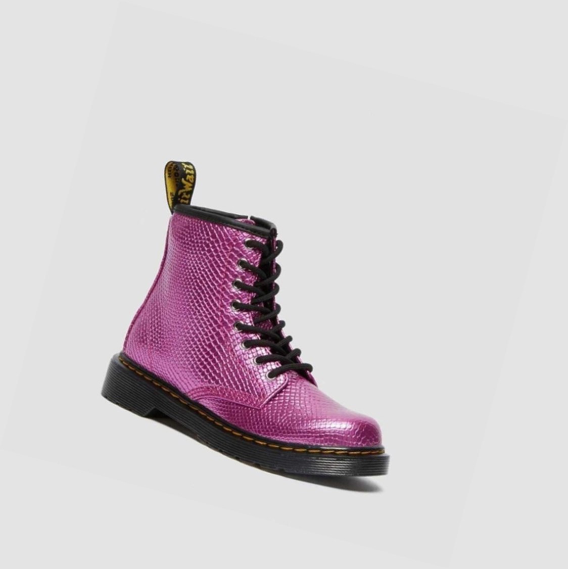 Dr Martens 1460 Reptile Emboss Junior Gyerek Fűzős Bakancs Rózsaszín | 670284VBR