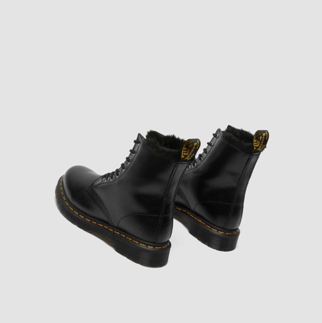 Dr Martens 1460 Serena Faux Fur Bélelt Női Fűzős Bakancs Sötétszürke | 671893AJY