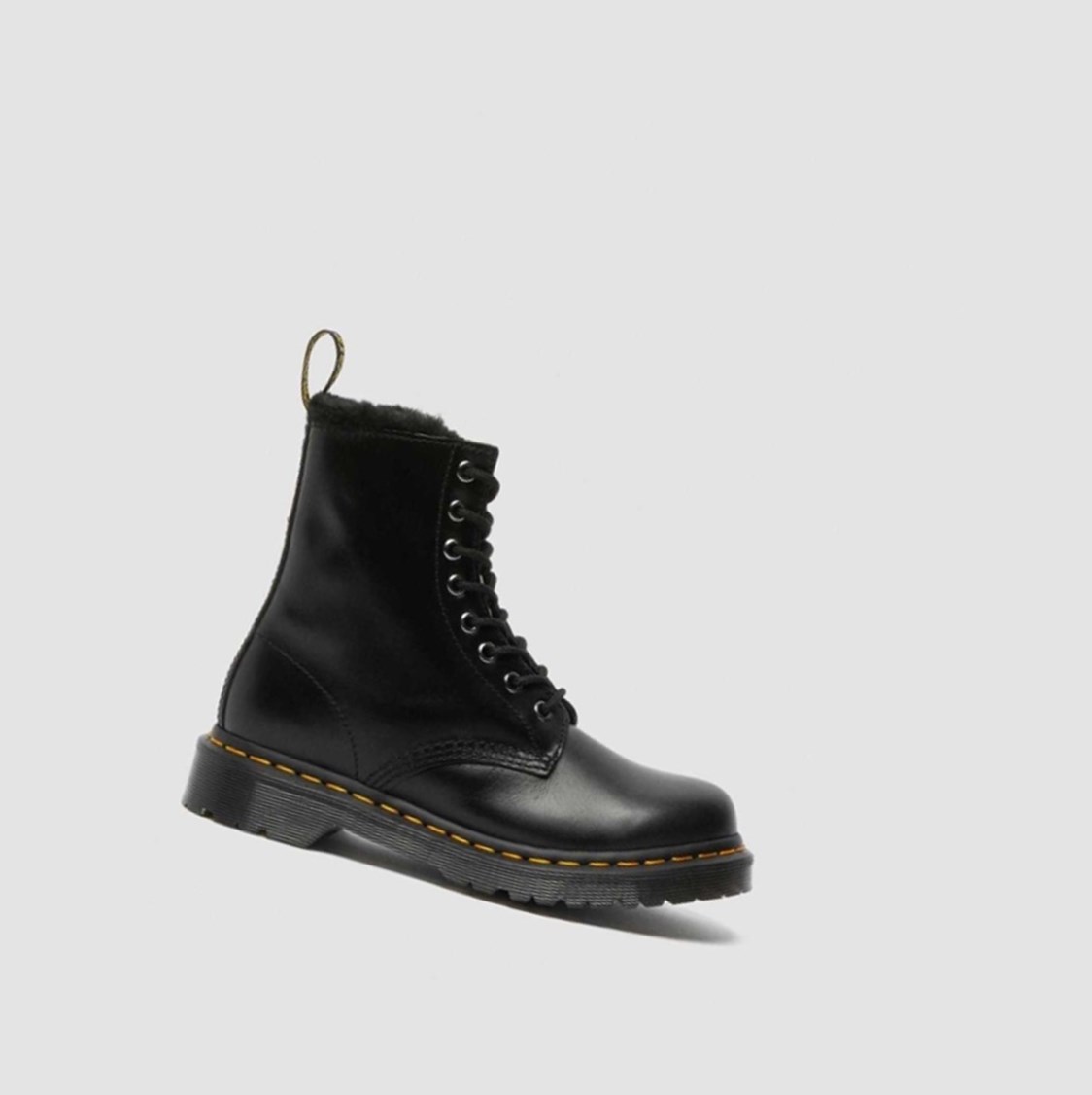 Dr Martens 1460 Serena Faux Fur Bélelt Női Fűzős Bakancs Sötétszürke | 671893AJY