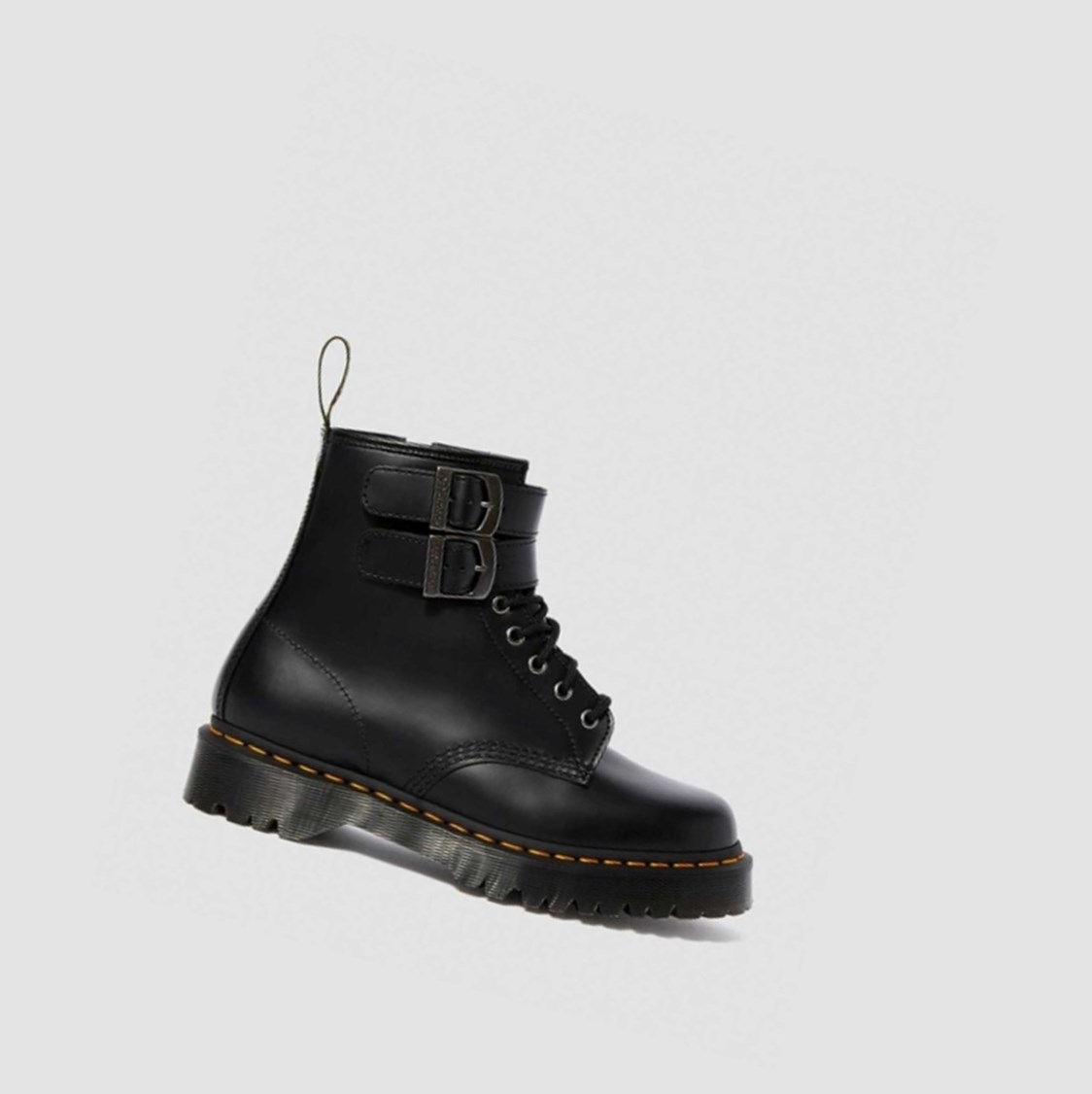 Dr Martens 1460 Smooth Csatos Női Csatos Csizmák Fekete | 708136CLM