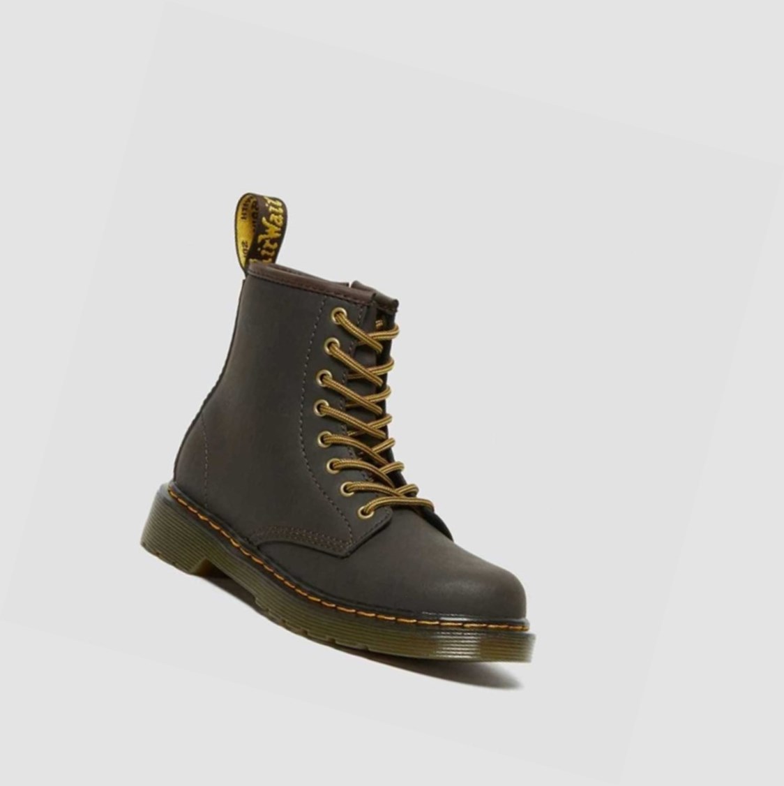 Dr Martens 1460 Wildhorse Junior Gyerek Fűzős Bakancs Sötétbarna | 375416AHM