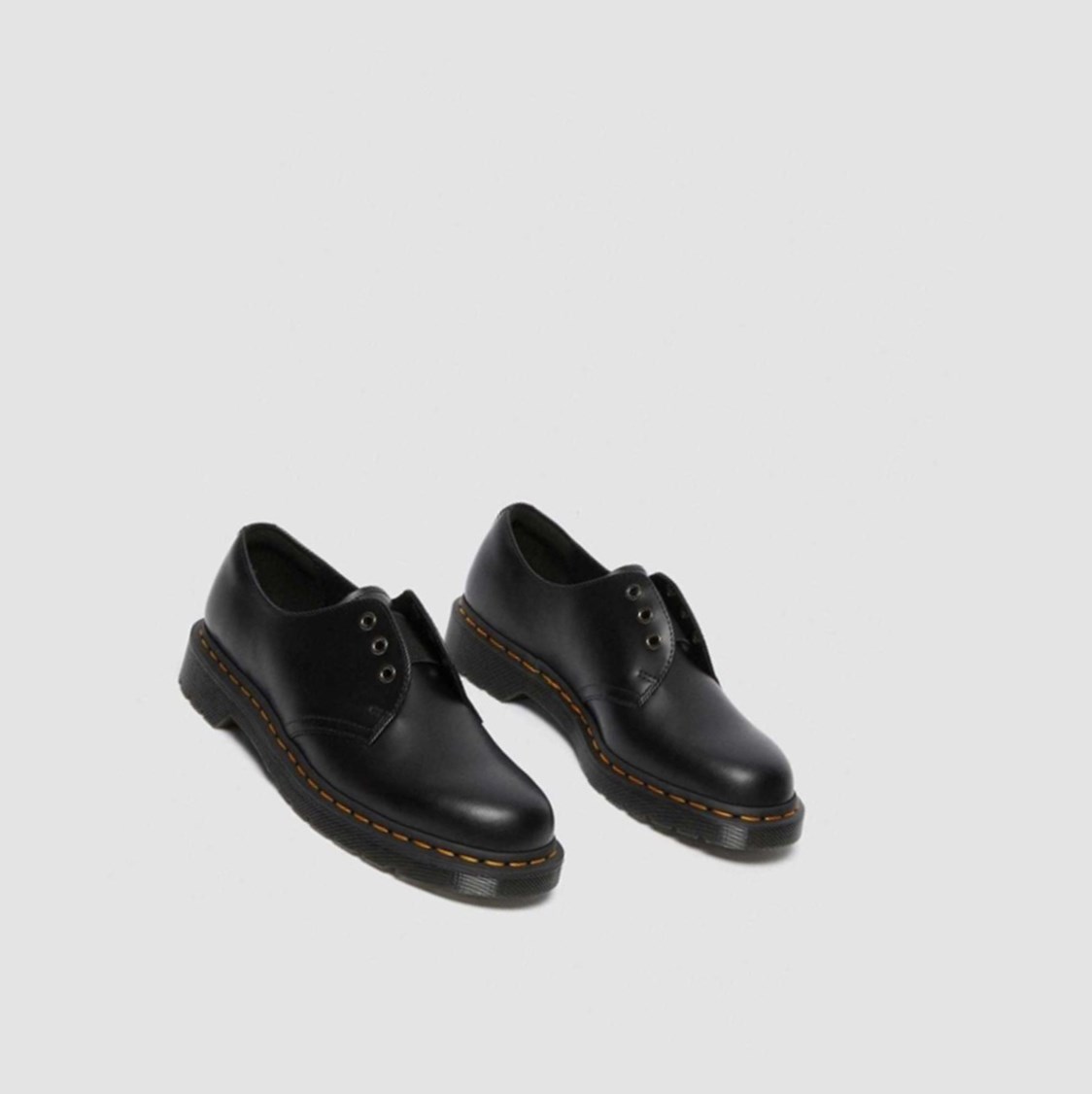 Dr Martens 1461 Elastic Smooth Férfi Oxford Cipő Fekete | 912684LAS