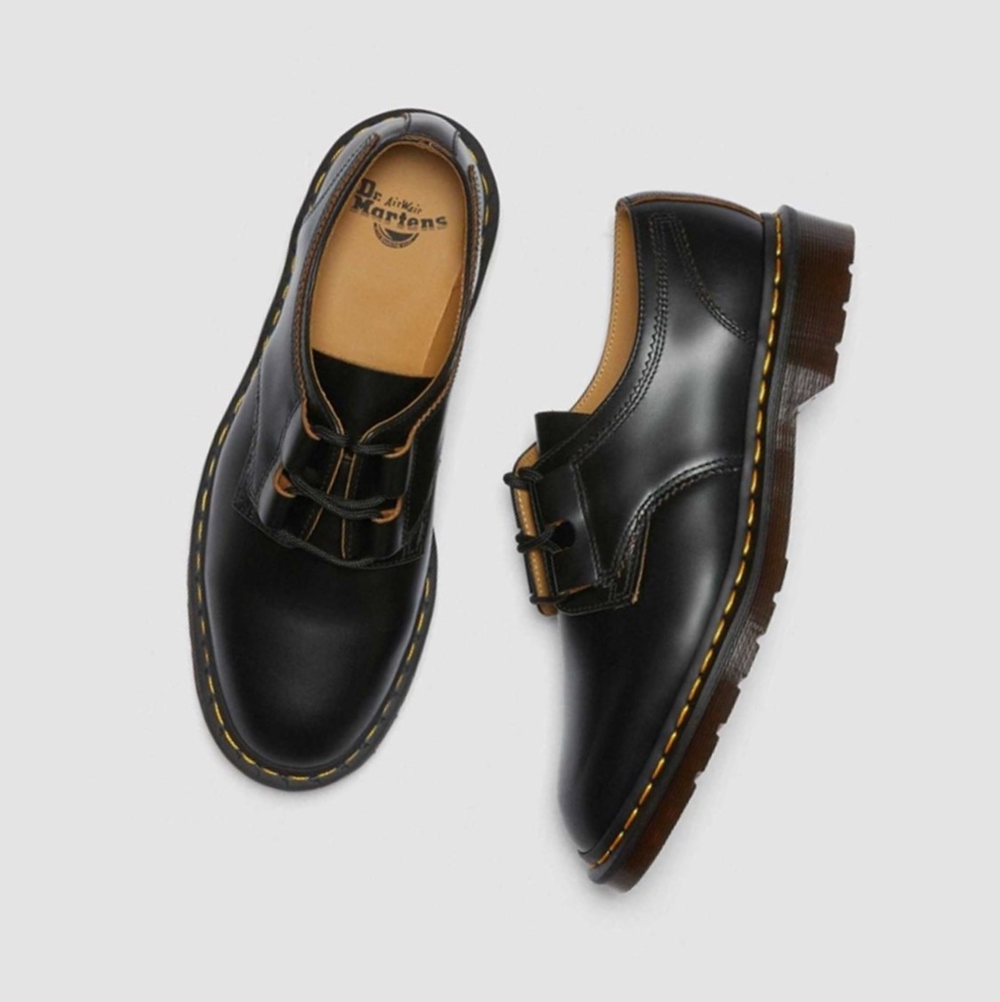 Dr Martens 1461 Ghillie Férfi Oxford Cipő Fekete | 814605HXU