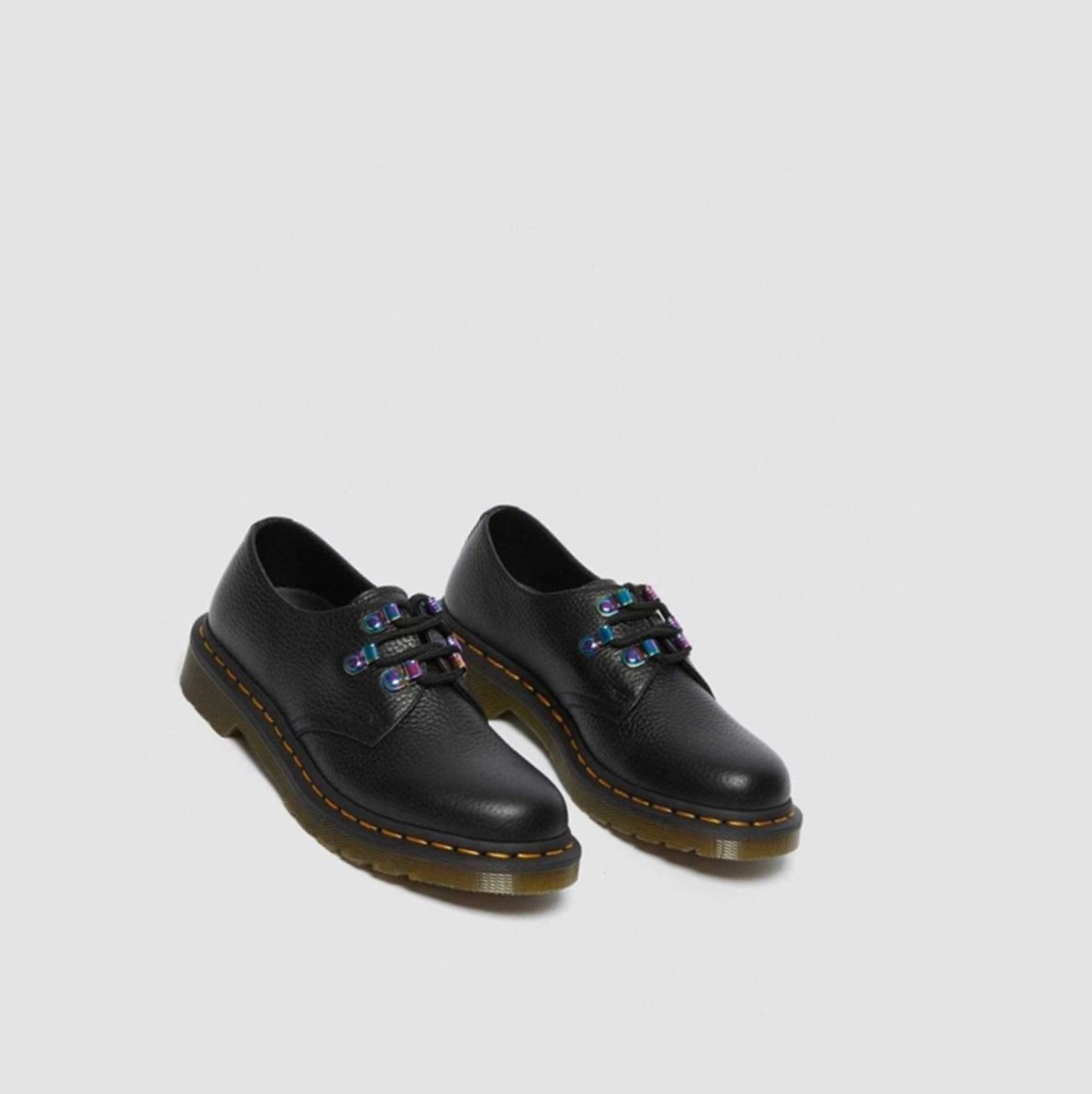 Dr Martens 1461 Iridescent Hardware Női Fűzős Cipő Fekete | 345189IXS