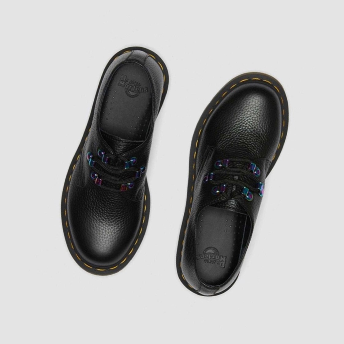 Dr Martens 1461 Iridescent Hardware Női Fűzős Cipő Fekete | 345189IXS