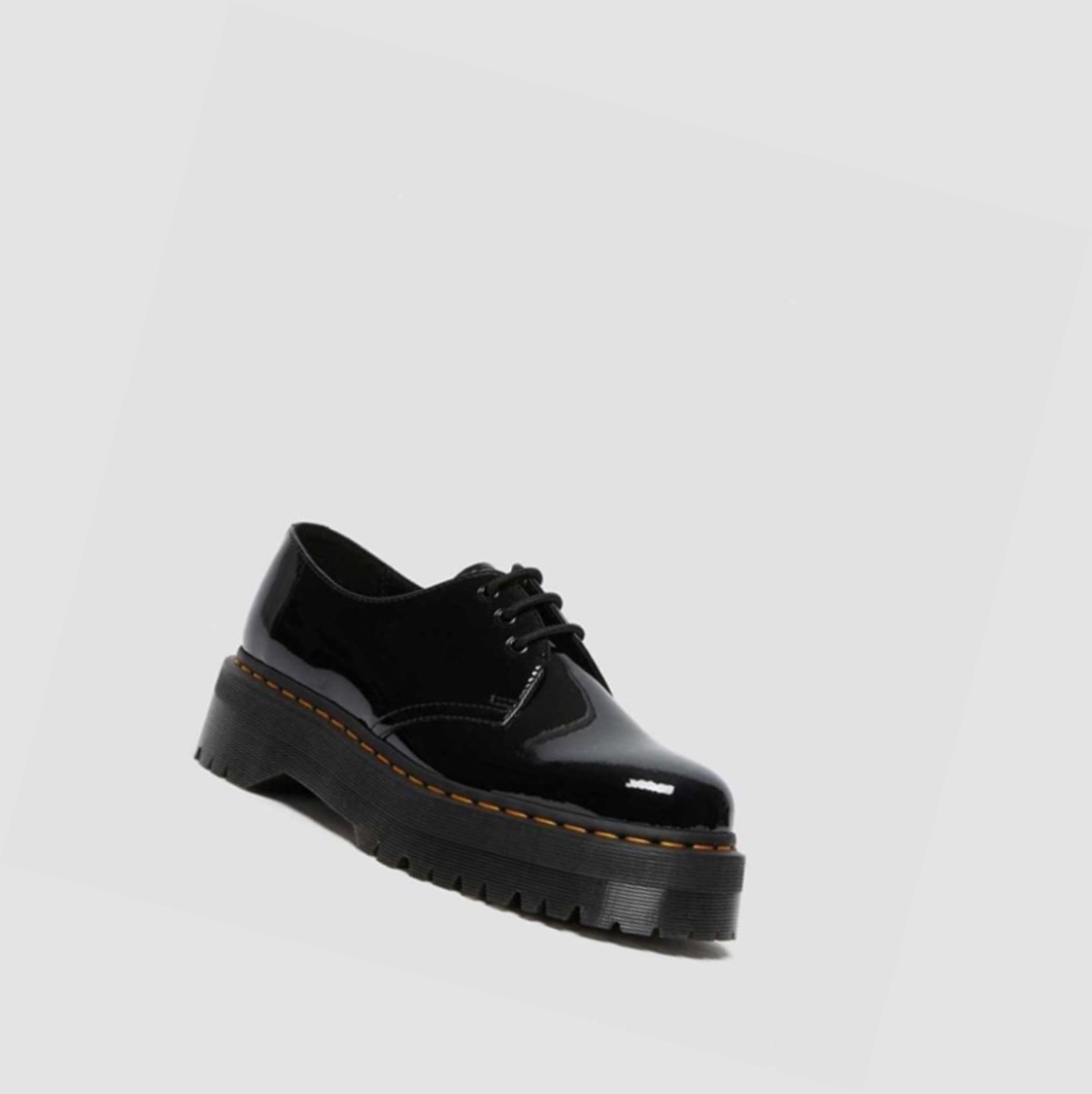 Dr Martens 1461 Lakkbőr Platform Férfi Oxford Cipő Fekete | 431089JBD