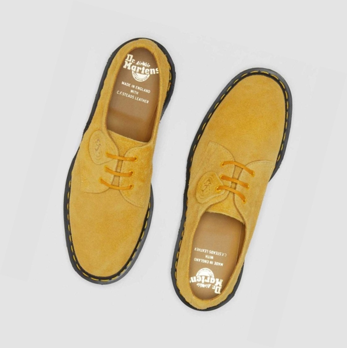 Dr Martens 1461 Made In England Velúr Férfi Oxford Cipő Sárga | 986531YHB