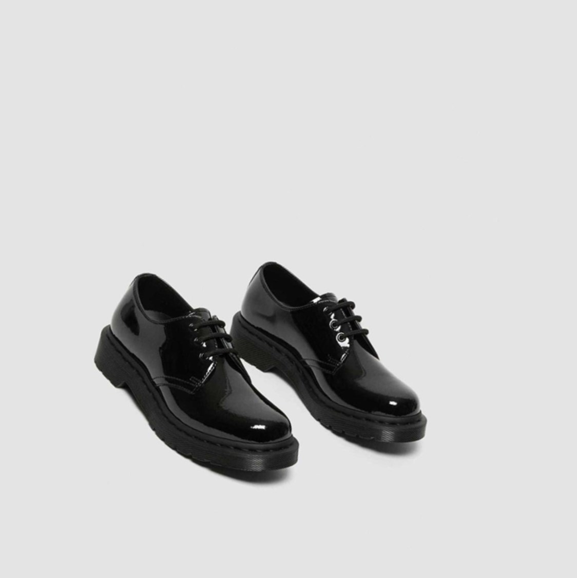 Dr Martens 1461 Mono Lakkbőr Férfi Bakancs Fekete | 925047JGI