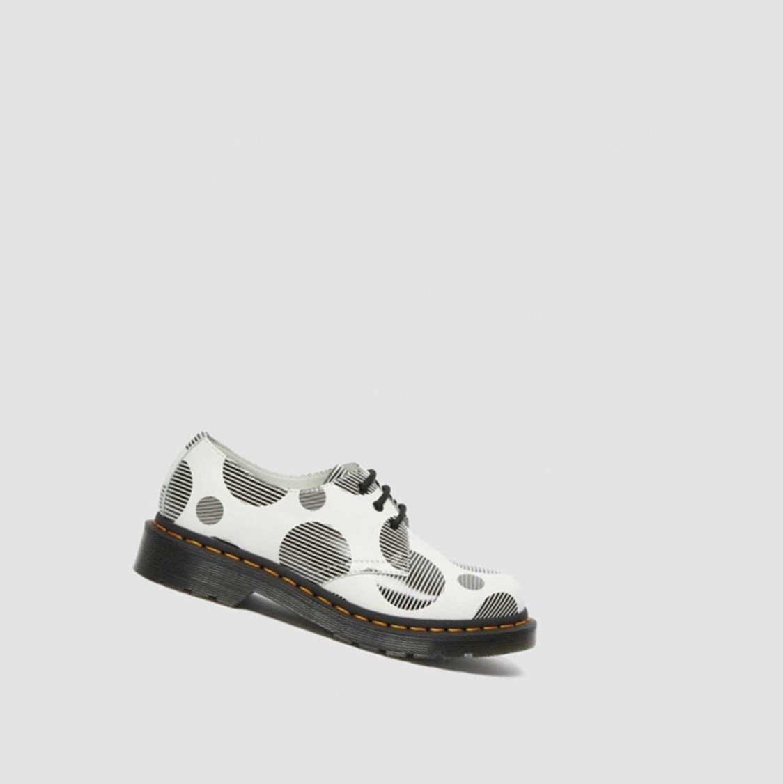 Dr Martens 1461 Polka Dot Smooth Női Oxford Cipő Fehér | 109265LGI