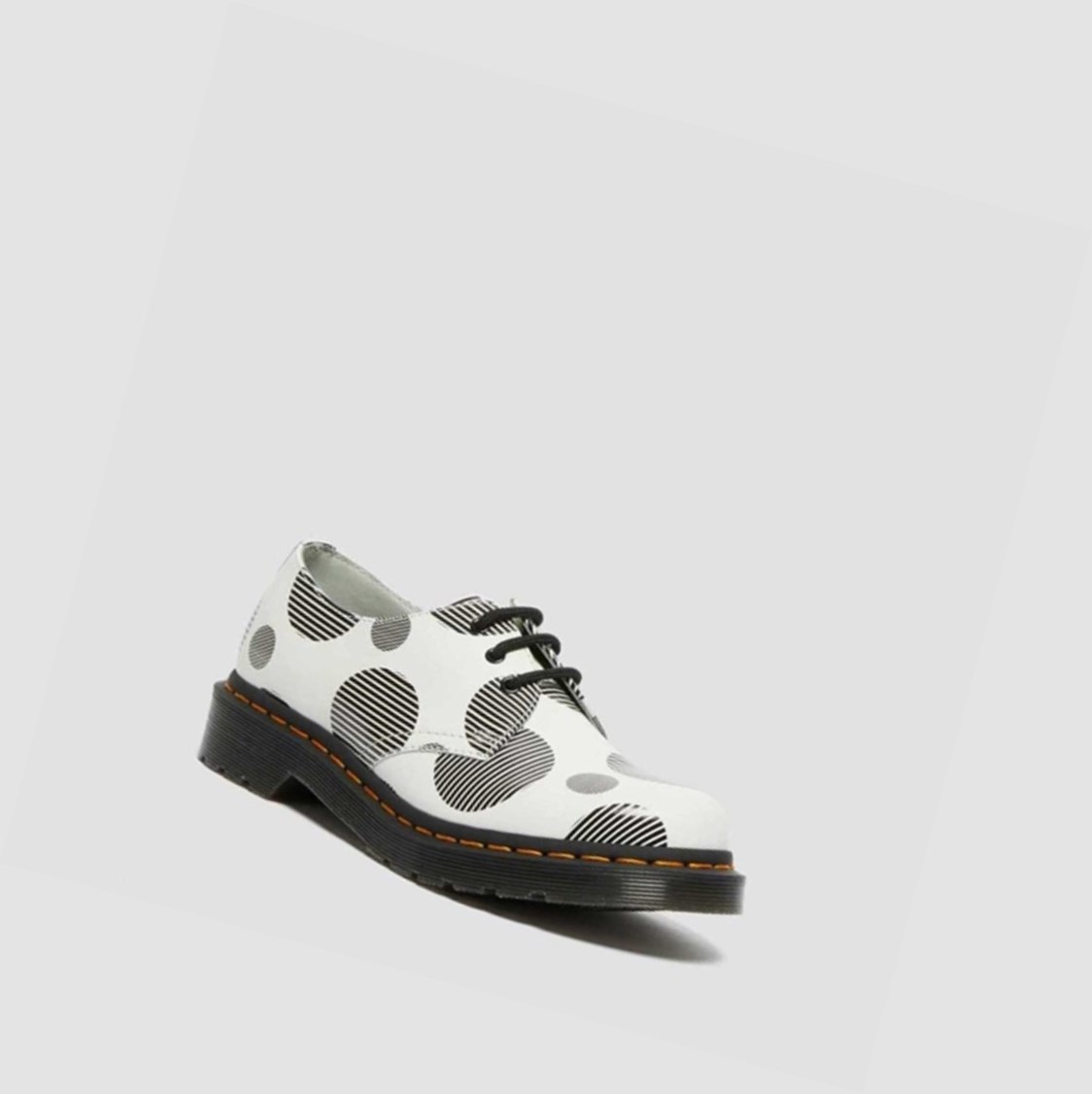 Dr Martens 1461 Polka Dot Smooth Női Oxford Cipő Fehér | 109265LGI