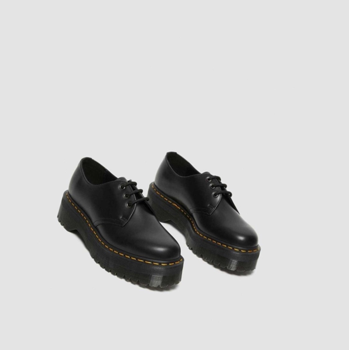 Dr Martens 1461 Smooth Férfi Platform Cipő Fekete | 485162YSI