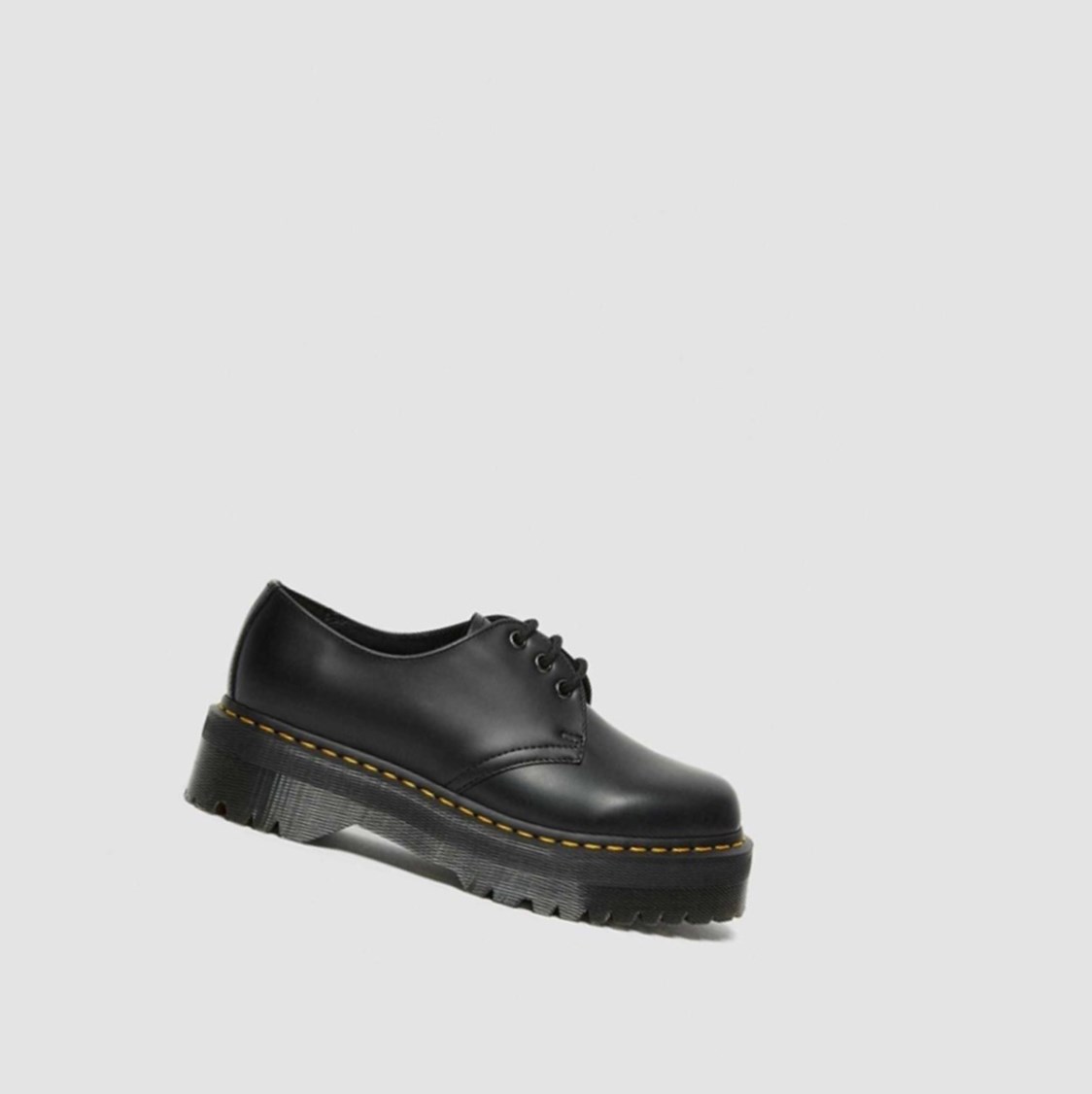 Dr Martens 1461 Smooth Férfi Platform Cipő Fekete | 485162YSI